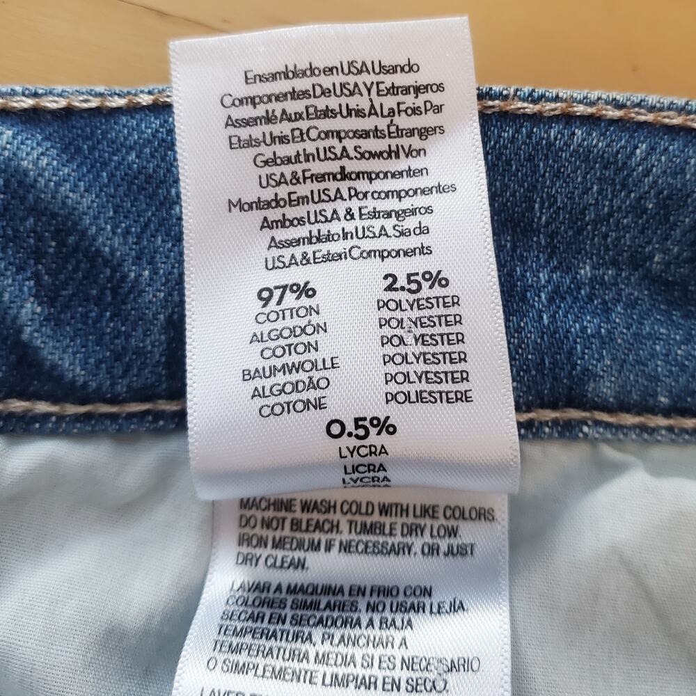 Mother The Hustler Roller Ankle Flared Jeans High On The Hog Blue Denim Size 34 - Picture 12 of 12